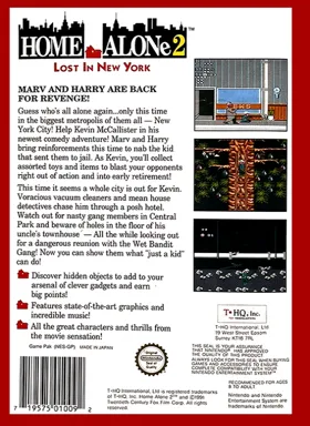 Home Alone 2 - Lost in New York (Europe) box cover back